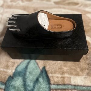 Bravest Studios Black snake skin mules Brand new